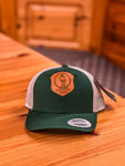 Truckercap Groen met lederen logo